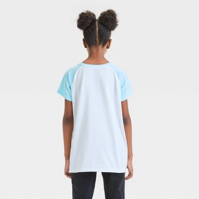 Squishmallows Girls' Squishmallow 'Girl Power' Short Sleeve Graphic T-Shirt - Light Blue/White 3 Squishmallows Girls' Squishmallow 'Girl Power' Short Sleeve Graphic T-Shirt - Light Blue/White - Image 2
