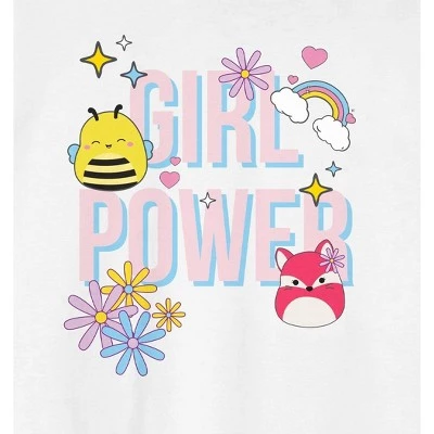 Squishmallows Girl Power Crew Neck Short Sleeve White Unisex T-shirt 3 Squishmallows Girl Power Crew Neck Short Sleeve White Unisex T-shirt