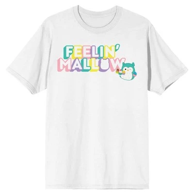 Squishmallows Feelin' Mallow Crew Neck Short Sleeve Men's White T-shirt 8 Squishmallows Feelin' Mallow Crew Neck Short Sleeve Men's White T-shirt - Image 6