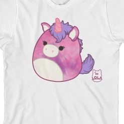 Squishmallows Lola Crew Neck Short Sleeve White Youth T-shirt