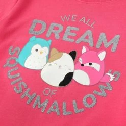 Squishmallows We All Dream of Squishmallows Youth Girl Pink T-shirt