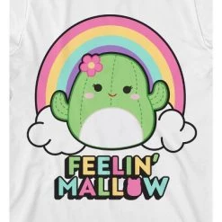 Squishmallows Maritza Feelin' Mallow Crew Neck Short Sleeve White & Green Ombre Youth Boy's T-shirt