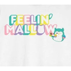 Squishmallows Feelin' Mallow Crew Neck Short Sleeve Men's White T-shirt