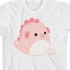 Squishmallows Sheldon Crew Neck Short Sleeve White Youth T-shirt
