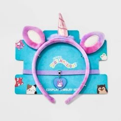 Girls' Squishmallows Unicorn 2pc Accessory Set - Purple