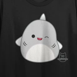 Squishmallows Gordon Crew Neck Short Sleeve Women's Black Crop Top