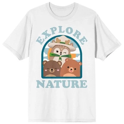 Squishmallows Explore Nature Crew Neck Short Sleeve White Women's T-shirt 9 Squishmallows Explore Nature Crew Neck Short Sleeve White Women's T-shirt - Image 7