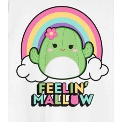 Squishmallows Maritza Feelin' Mallow Crew Neck Short Sleeve White & Green Ombre Men's T-shirt