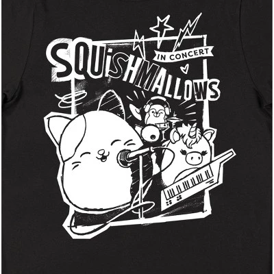 Squishmallows Concert Rock Out Women's Black Graphic Short Sleeve Crew Neck Tee 3 Squishmallows Concert Rock Out Women's Black Graphic Short Sleeve Crew Neck Tee