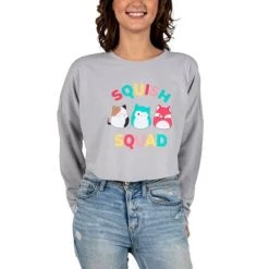 Squishmallows Squish Squad Juniors Heather Gray Crop Sweatshirt 15 Squishmallows Squish Squad Juniors Heather Gray Crop Sweatshirt -Squishmallows Sales GUEST 854b6d3a 0440 4277 9a2d 57fab7f9f4a0