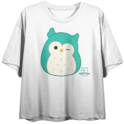 Squishmallows Winston Crew Neck Short Sleeve Women's White Crop Top -Squishmallows Sales GUEST 885686a9 7fdb 4c71 bee6 221210728849 1