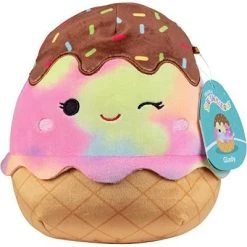 Squishmallows Squishmallow 8" Tie Dye Ice Cream Plush - Cute and Soft Stuffed Animal Toy - Official Kellytoy - Great Gift for Kids