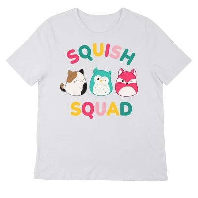 Squishmallows Squish Squad Crew Neck Short Sleeve Women's White T-shirt 6 Squishmallows Squish Squad Crew Neck Short Sleeve Women's White T-shirt - Image 4