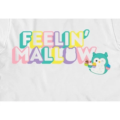 Squishmallows Feelin' Mallow Crew Neck Short Sleeve White Youth Boy's T-shirt 3 Squishmallows Feelin' Mallow Crew Neck Short Sleeve White Youth Boy's T-shirt