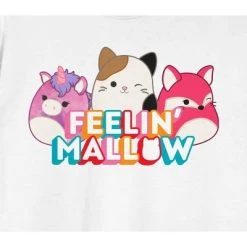 Squishmallows Feelin' Mallow Crew Neck Short Sleeve Cream Men's T-shirt