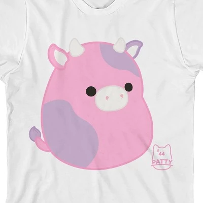 Squishmallows Patty Crew Neck Short Sleeve White Youth T-shirt 3 Squishmallows Patty Crew Neck Short Sleeve White Youth T-shirt