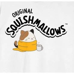 Squishmallows Cozy Cam With Cocoa Crew Neck Short Sleeve Men's White T-shirt