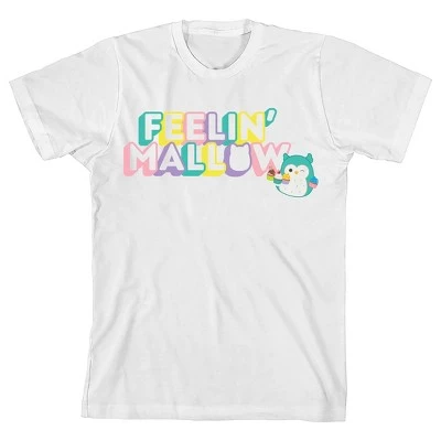 Squishmallows Feelin' Mallow Crew Neck Short Sleeve White Youth Boy's T-shirt 6 Squishmallows Feelin' Mallow Crew Neck Short Sleeve White Youth Boy's T-shirt - Image 4