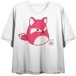 Squishmallows Fifi Crew Neck Short Sleeve Women's White Crop Top -Squishmallows Sales GUEST e26244d9 209d 466f b842 833a67c4e6ef 1