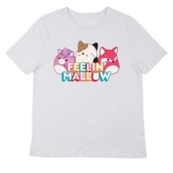 Squishmallows Feelin' Mallow Rainbow Block Text Crew Neck Short Sleeve Women's White T-shirt 15 Squishmallows Feelin' Mallow Rainbow Block Text Crew Neck Short Sleeve Women's White T-shirt -Squishmallows Sales GUEST e29472e3 4a21 4241 a72a 1c3a9e2de3cb 5