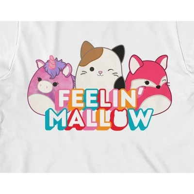 Squishmallows Feelin' Mallow Crew Neck Short Sleeve Cream Youth Boy's T-shirt 2 Squishmallows Feelin' Mallow Crew Neck Short Sleeve Cream Youth Boy's T-shirt