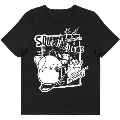 Squishmallows Concert Rock Out Women's Black Graphic Short Sleeve Crew Neck Tee 7 Squishmallows Concert Rock Out Women's Black Graphic Short Sleeve Crew Neck Tee - Image 5